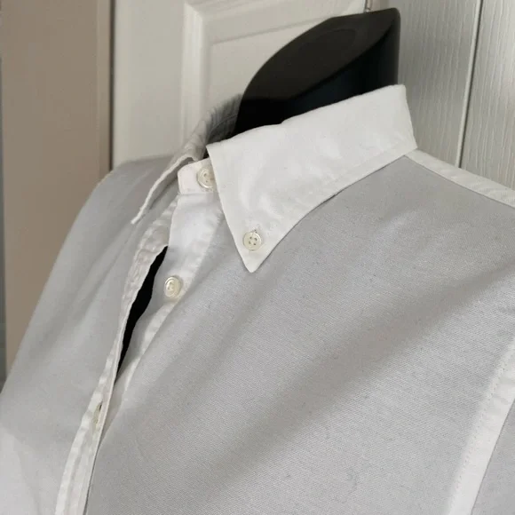 Lands End classic cotton white shirt - Picture 6 of 9